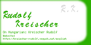 rudolf kreischer business card